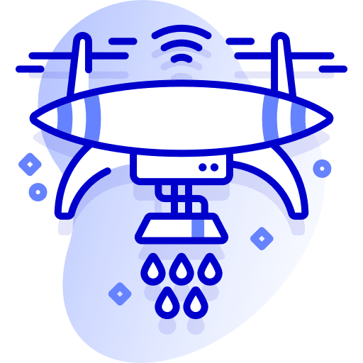 Drone irrigation agriculture electronics icon Drone irrigation agriculture electronics icon