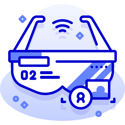 Eyeglasses smart glasses electronics wireless connection icon Eyeglasses smart glasses electronics wireless connection icon