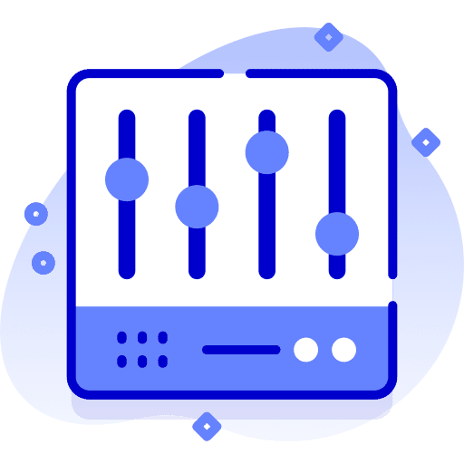 Settings sliders settings control panel icon Settings sliders settings control panel icon