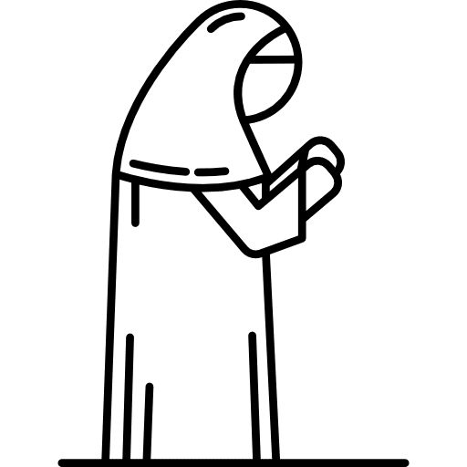 Muslim woman praying religion prayer islamic icon