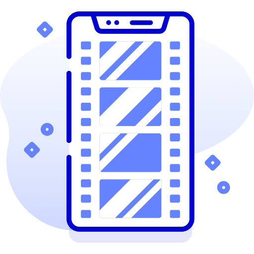 Video player film strip music and multimedia video player icon Video player film strip music and multimedia video player icon