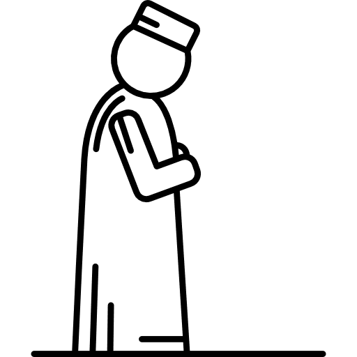 Muslim praying pray islamic prayer icon