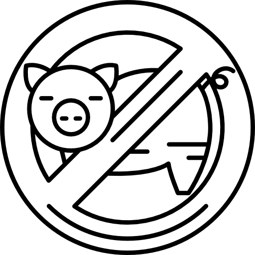 Forbidden foods religion food pork icon