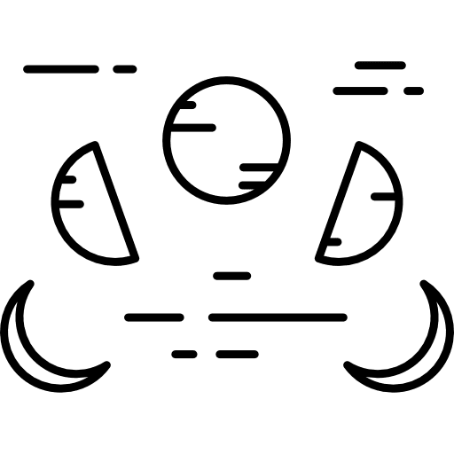 Ramadan month moon phases islamic monthly calendar icon