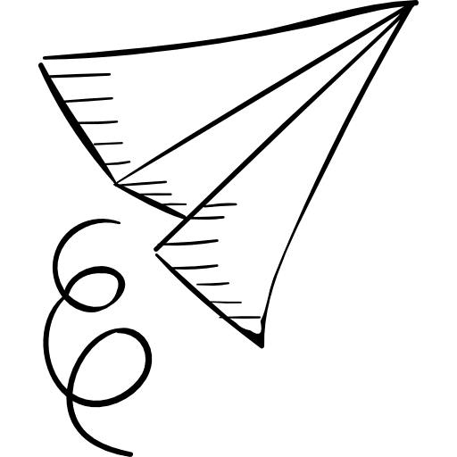 Paper plane boring school direct icon