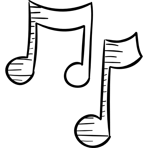 Musical notes quaver music player song icon