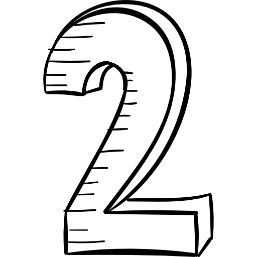 Number 2 two number 2 countdown icon