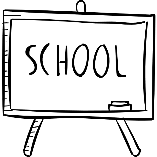 Blackboard whiteboard teaching teach icon