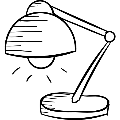Lamp studying illumination study icon