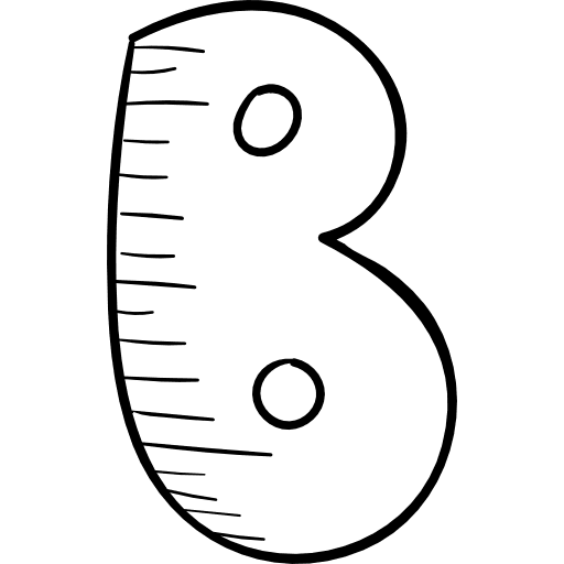 Letter b shapes school letters icon