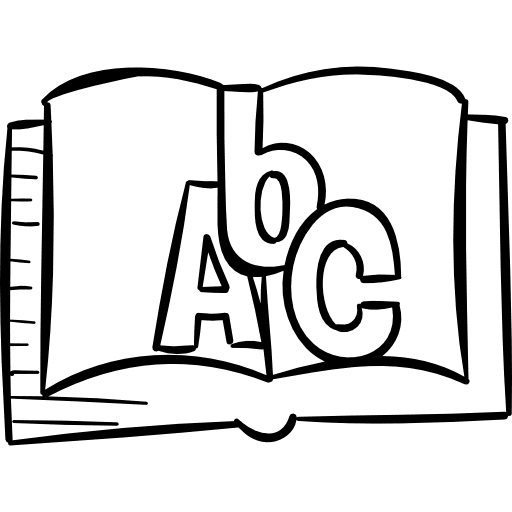 Open book learning books reading icon