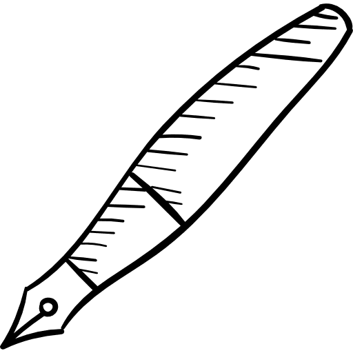 Pen writer writing school material icon