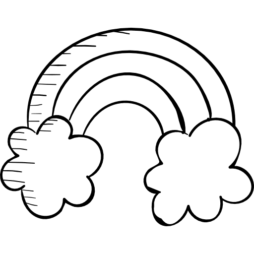 Rainbow beautiful raining rain icon