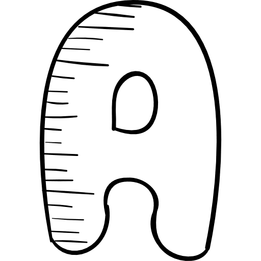 Letter a reading school learning icon