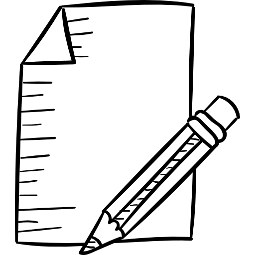 Paper and pencil education writing pencils icon