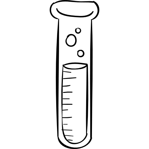 Test tube experiment chemistry science icon