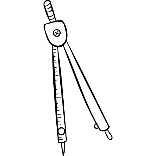 Compass school material drawing circular icon