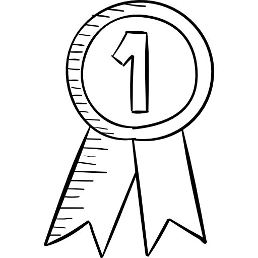 Medal winners signs award icon