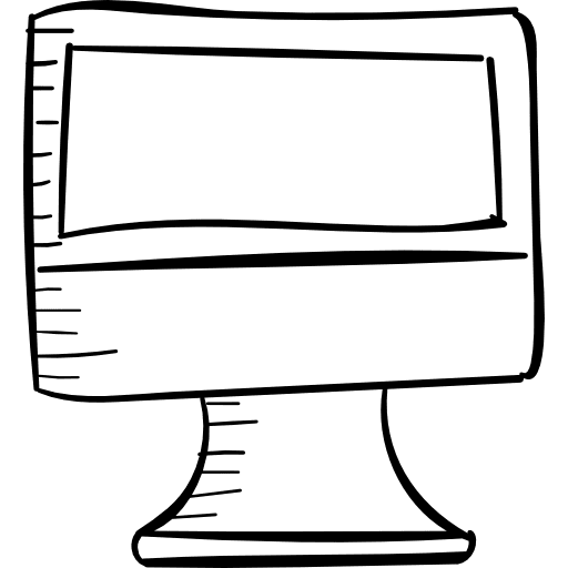 Monitor screen television computer icon