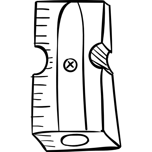 Sharpener pencil school material pencils icon