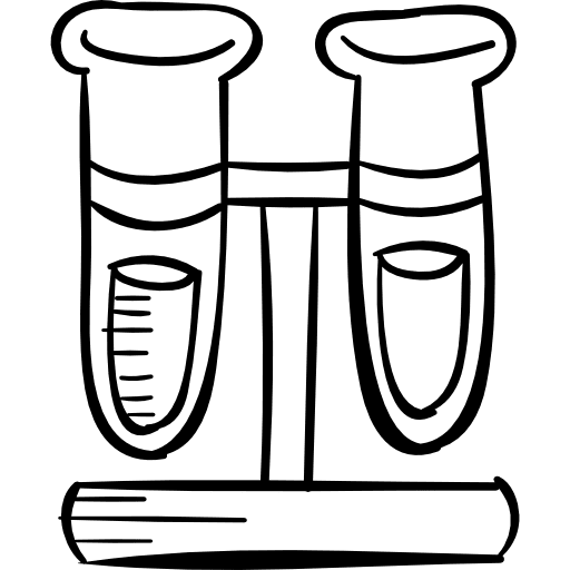 Test tubes chemistry science chemist icon