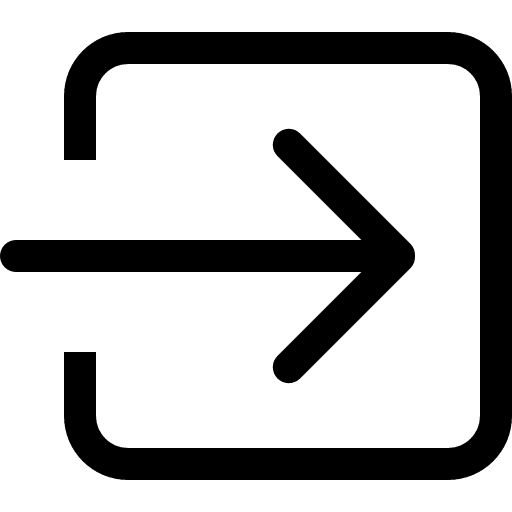 Login square arrow button outline square symbol into icon Login square arrow button outline square symbol into icon