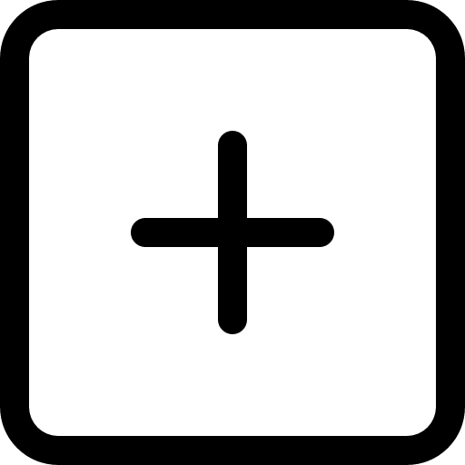 Add square outlined interface button add plus interface icon