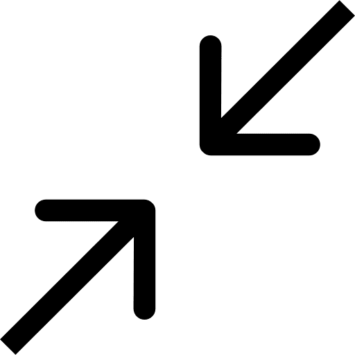 Collapse two arrows diagonal symbol diagonal small compact icon