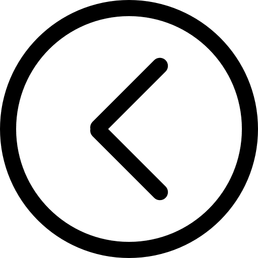 Left arrow in circle outline big mug line arrows left icon