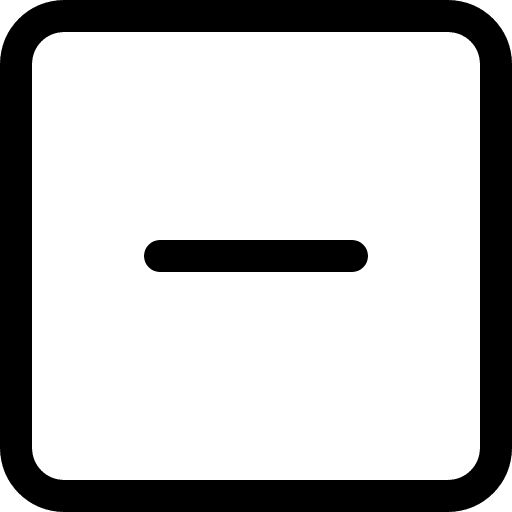 Minus square outlined button big mug line symbol minus icon