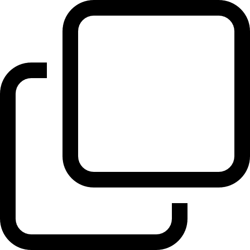 Two rounded equal squares outlines symbol interface symbol two icon