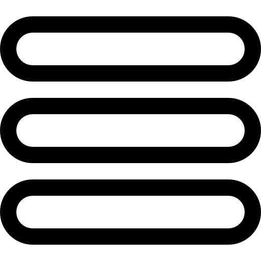 Menu three outlined rounded lines symbol outlined lines menus icon