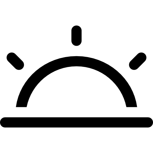 Sunrise or sunset symbol sun symbols icon