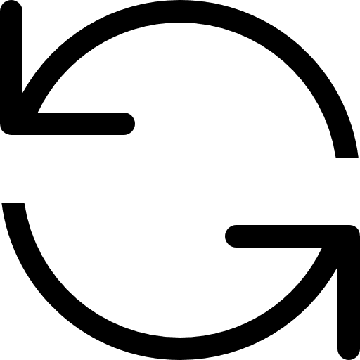 Two circular counterclockwise rotating arrows symbol arrow circle reset icon