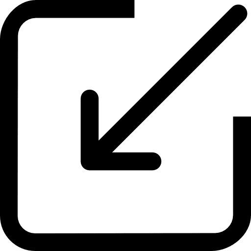 Arrow entering into square arrows entering symbol icon