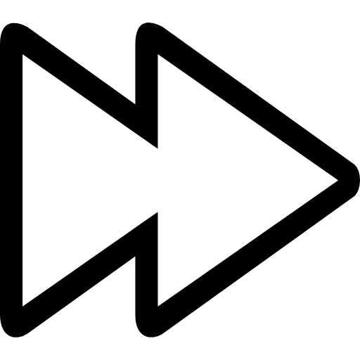 Fast forward double arrow outline big mug line fast forward outline icon