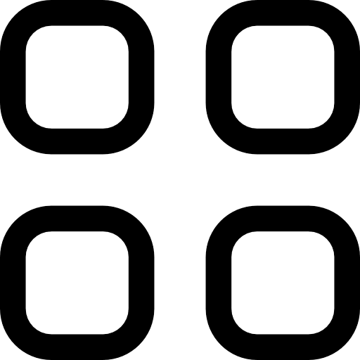 Four rounded squares button four symbol squares icon