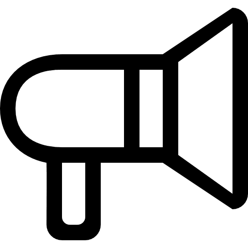 Megaphone outline of amplification tool tool megaphones speaker icon
