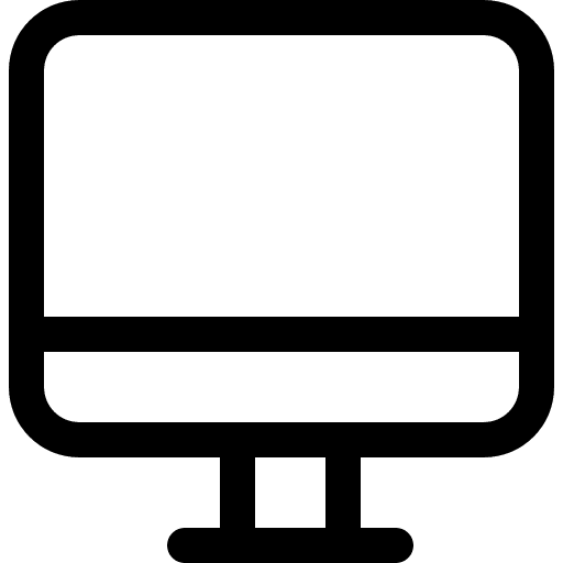 Monitor outline outlined screen tools and utensils icon