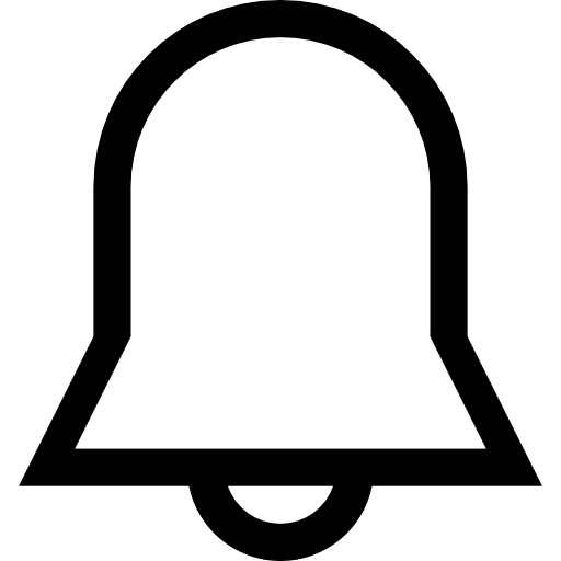 Notification bell outline interface symbol symbol bells outline icon