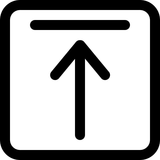 Up arrow square button interface symbol arrow icon