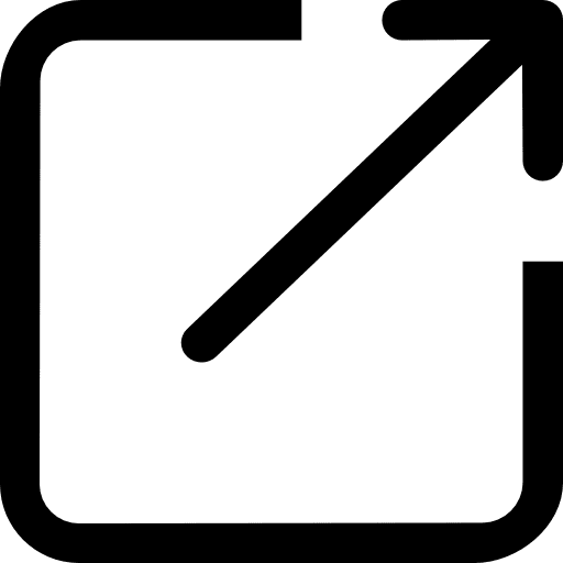 Upper right arrow square button outlined symbol big mug line buttons square icon