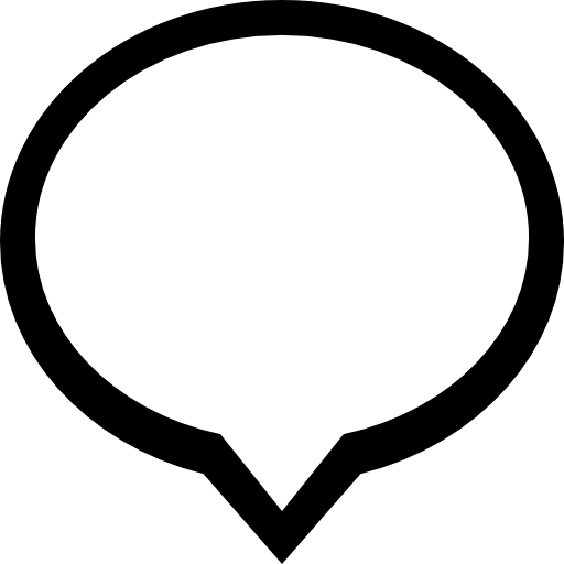 Comment oval outlined balloon button interface chat icon