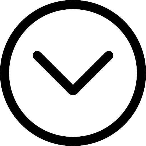 Down circular button big mug line down arrows circular icon