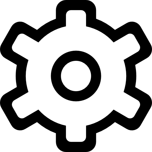 Gear outlined symbol configuration settings symbol icon