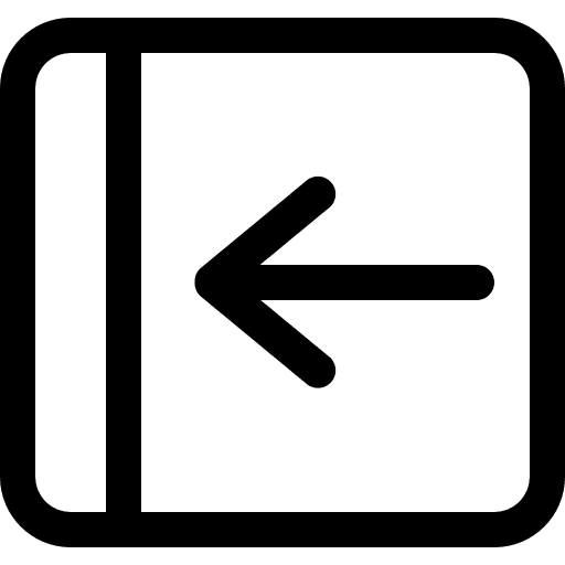 Left arrow rounded outlined button interface symbol button left arrow square icon