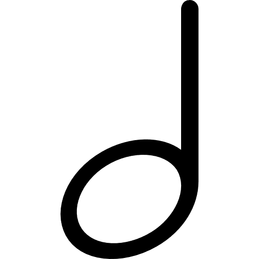 Musical note symbol big mug line audio icon