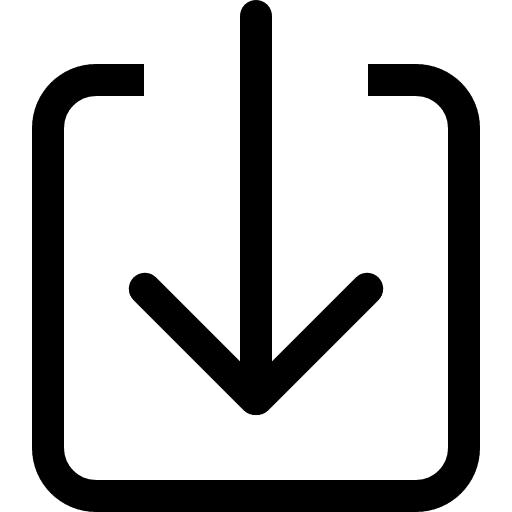 Down arrow to a square down arrow down symbol icon