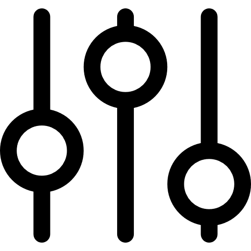 Equalization tools consoles equalizer icon