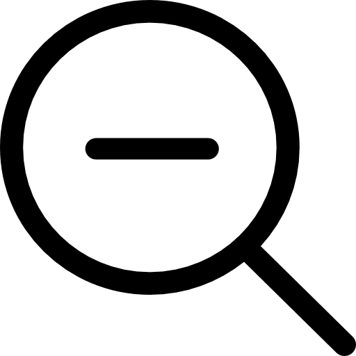 Minus in zoom symbol symbols big mug line sign icon